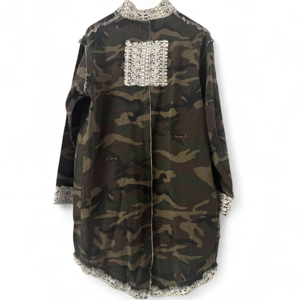 POL New Release Camo & Embroidered Midi length Jacket - Picture 7 of 8